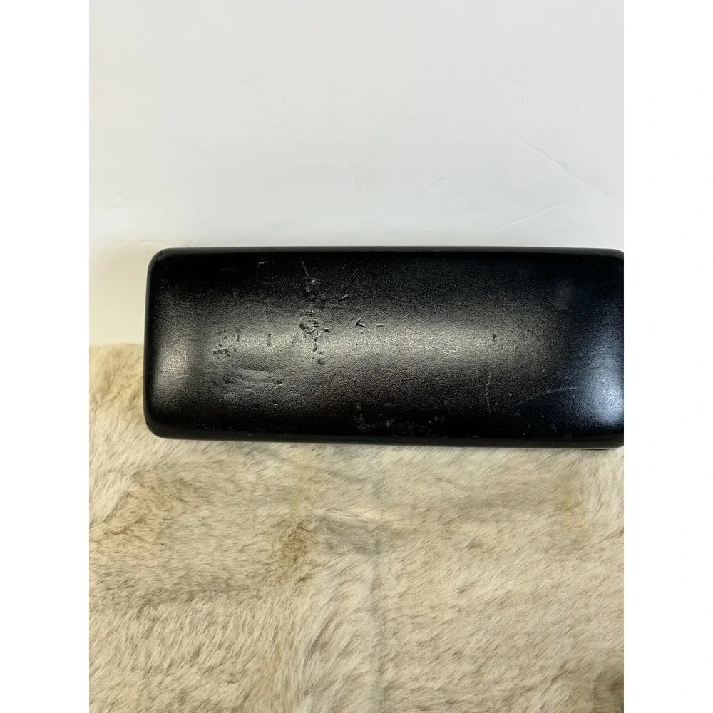 Ralph Ralph Lauren Black Hardshell Eyeglasses Case Debossed Logo Clamshell Case